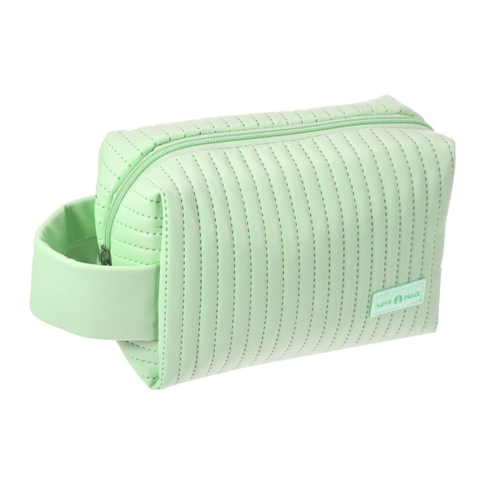 Faux Leather Travel Large Makeup Organizer Toiletry Bag Green